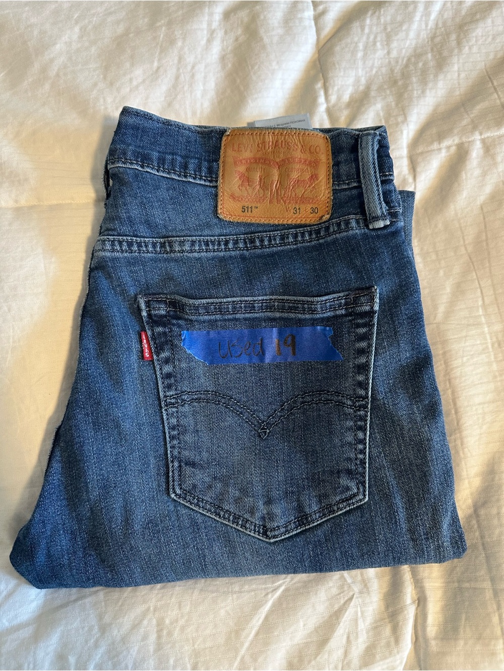 Levi's 511 Slim Straight Jeans in Medium Blue Denim
